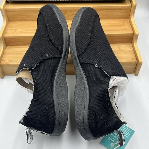 VIONIC Woman's Beach Slip On/In Black Denim Size 7 WIDE/Frayed Edge/Casual - Picture 11 of 13